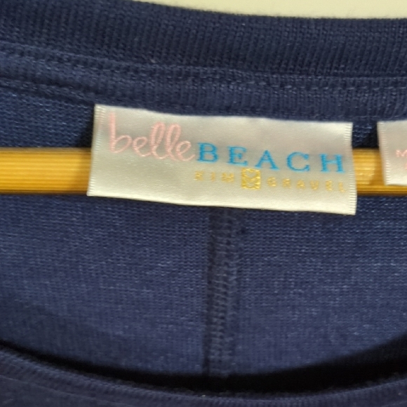 Belle by Kim Gravel Navy Blue Crew Neck Sweater - Picture 2 of 5